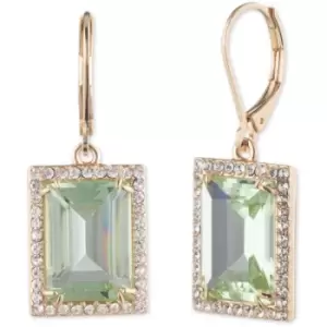 Image of Ladies Lauren Ralph Lauren Base metal PE STONE DROP-GLD/GREEN