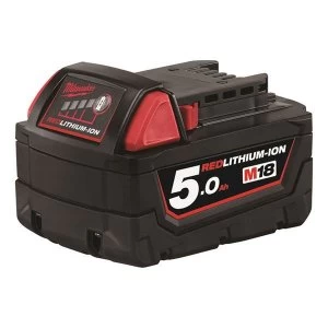 Image of Milwaukee Power Tools M18 B4 REDLITHIUM-ION Slide Battery Pack 18V 4.0Ah Li-ion