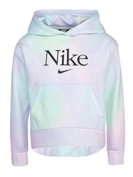 Image of Boys, Nike All Over Print Fleece Pullover Hoodie - Blue Size 3-4 Years