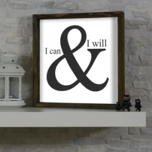 Image of KZM288 Brown White Black Decorative Framed MDF Painting