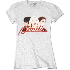 Image of Blondie - P Lines Halftone Womens Medium T-Shirt - Grey