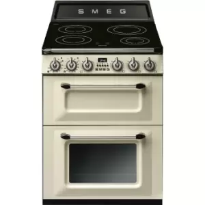 Image of Smeg Victoria TR62IP2 Cream Induction Elec Cooker Double Oven