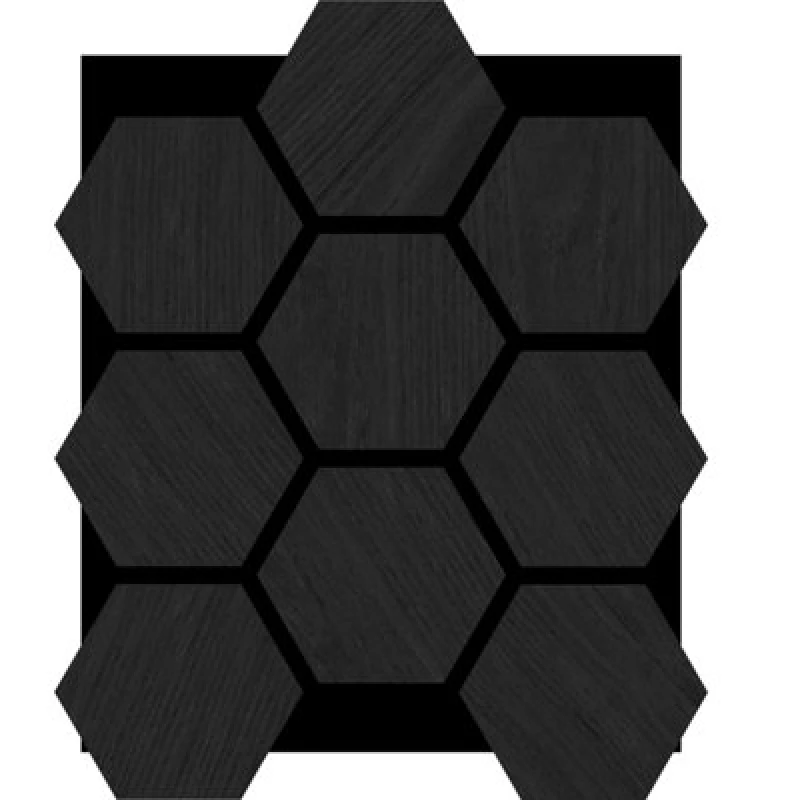 Image of Wall Panels UK Hexagonal Acoustic Wall Panels ( 2 Pack ), Black H8210