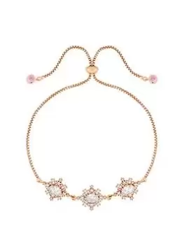 Image of Jon Richard Rose Gold Plated Cubic Zirconia Toggle Bracelet