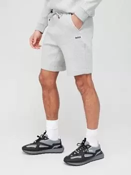 Image of BOSS Headlo 1 Jersey Shorts, Light Grey, Size L, Men