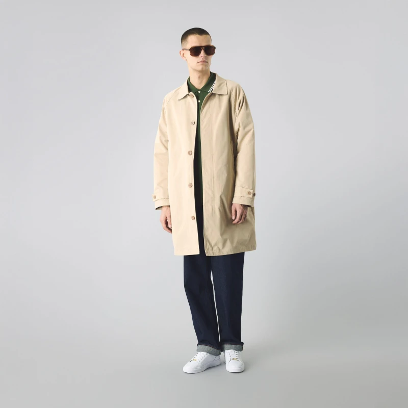 Image of Pretty Green Mens Didsbury Weather-Resistant Mac Sand male Small