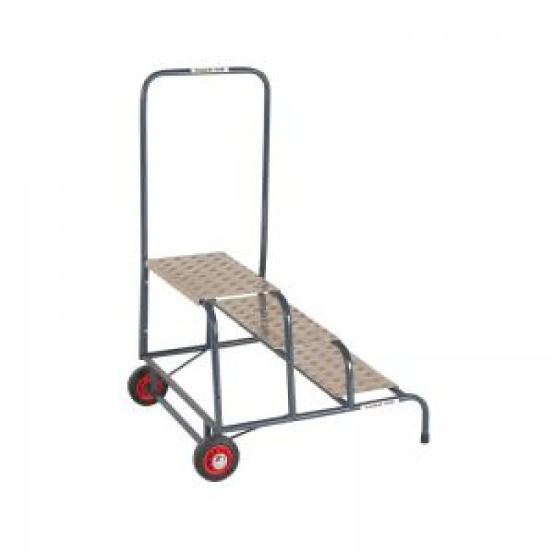Image of Climb-It Climb-It Wide Work Steps with Chequer Plate 3 Tread 200mm Platform Silver SWW13C SWW13C