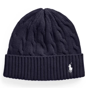 Image of Polo Ralph Lauren Cable Knit Beanie - Hunter Navy
