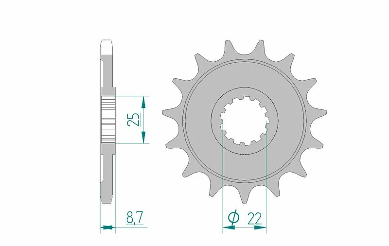 Image of AFAM Steel Standard Front Sprocket 28405 - 525