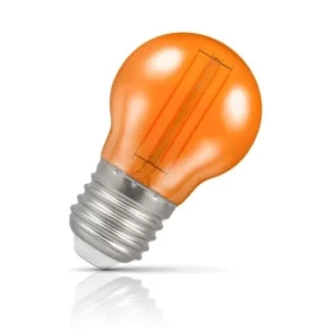 Image of Crompton Golfball LED Light Bulb E27 4.5W (25W Eqv) Orange IP65 Harlequin