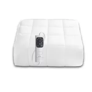 Image of Dreamland: Snowed In Cotton 1 Control Warming Mattress Protector White