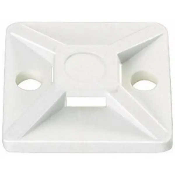 Image of HellermannTyton Cable mount Self-adhesive, Screw fixing 151-28349 4x thread, halogen-free, UV-proof, weather-proof Transparent 100 pc(s)