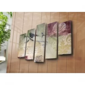 Image of 5PATK-16 Multicolor Decorative Canvas Painting (5 Pieces)