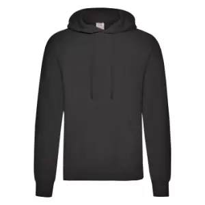 Image of Fruit Of The Loom Mens Hooded Sweatshirt / Hoodie (XL) (Black)