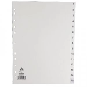 Image of Nice Price A4 White 1-15 Polypropylene Index WX01355