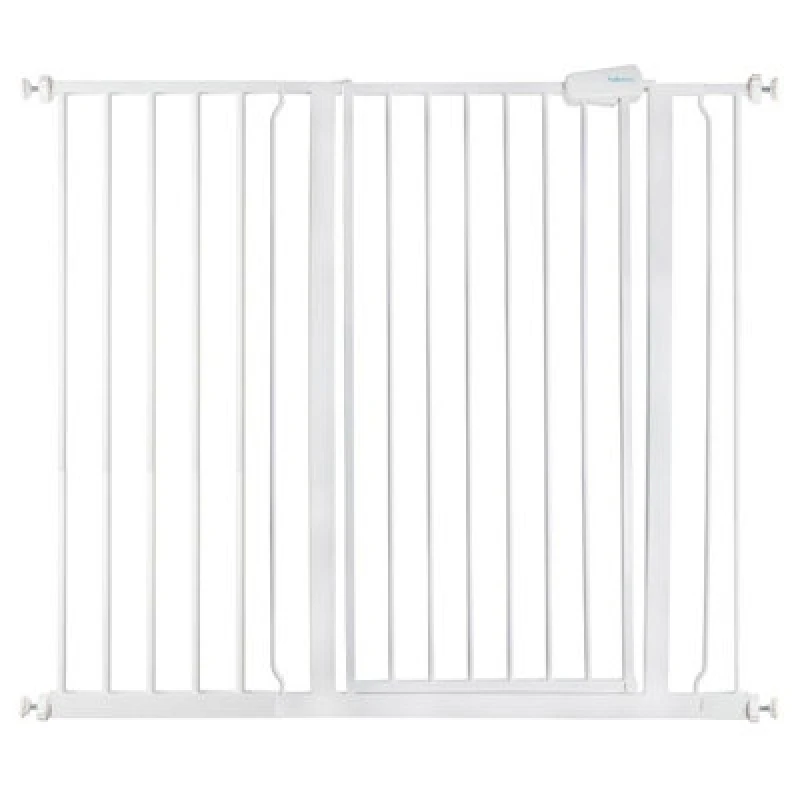 Image of Safetots Extra Tall Metal Safety Gate Pressure Fit, 113.8Cm - 121.4Cm, White, 104Cm In Height, Extra Tall Baby Gate