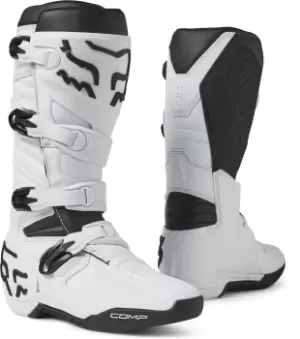 Image of FOX Comp Motocross Boots, black-white, Size 50, black-white, Size 50