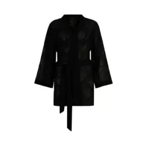 Image of AllSaints AllSaints Carina Embroidered Kimono Womens - Black