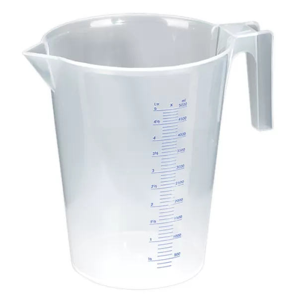 Image of Genuine SEALEY JT5000 Measuring Jug Translucent 5ltr