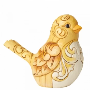 Image of Gold and Grey Bird Figurine by Jim Shore