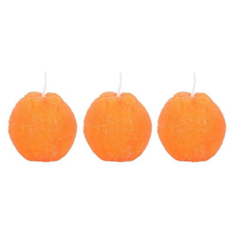 Image of Something Different Something Different Orange Shaped Candle (Pack of 3) Orange One Size Unisex 5063693919344