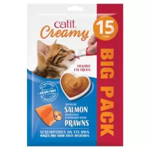 Image of Catit Creamy Salmon and Prawn Cat Treats 15Pcs