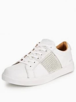 Image of Skechers Moda Bling Bandit Lace Up Trainers White Size 7 Women