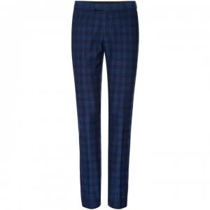 Image of Label Lab Turner Skinny Fit Large Scale Check Suit Trouser - Blue