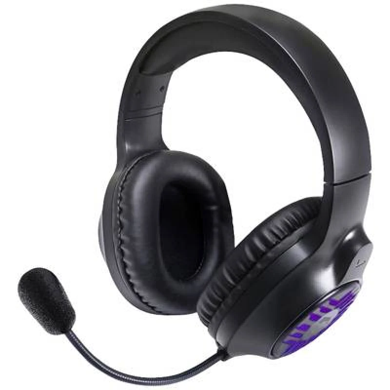 Image of Speedlink SpeedLink TYRON Gaming Over-ear headset Corded (1075100) Stereo Black, RGB Headset, Volume control, Microphone mute SL-860016-BK