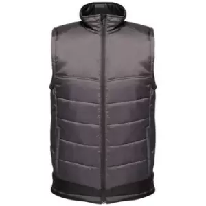 Image of Professional CONTRAST Insulated Bodywarmer mens Jacket in Grey - Sizes UK XS,UK S,UK M,UK L,UK XL,UK XXL,UK 4XL
