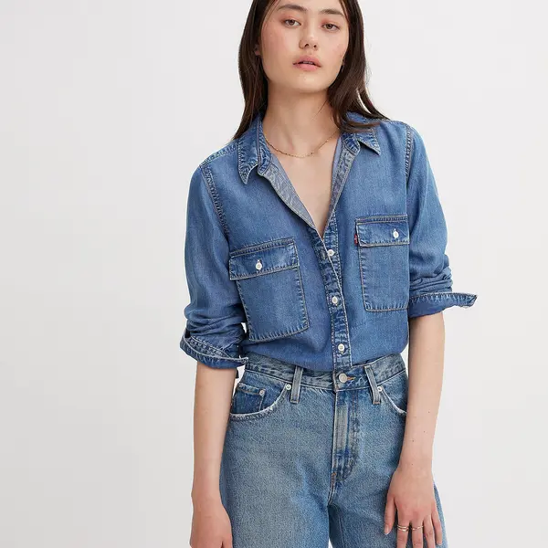 Image of Doreen Utility Denim Shirt