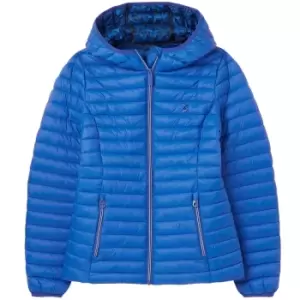 Image of Joules Womens Snug Showerproof Packable Puffer Coat Blue 10