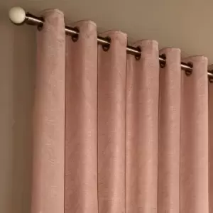 Image of Himalaya Blush Eyelet Curtains Blush Pink