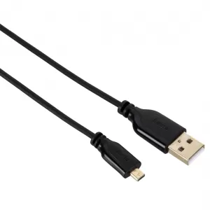 Image of Hama USB 2.0 Connection Cable A plug mini B plug (B8 pin) 0.75 m Black