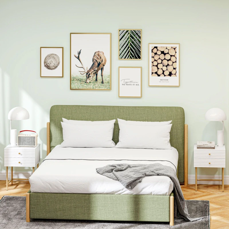 Image of HOMCOM Bedside Tables Set of 2 with 2 Drawers for Bedroom - White TJ Hughes 5063603768413