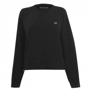 Image of True Religion R Stone Crew Sweatshirt - BLACK 1001