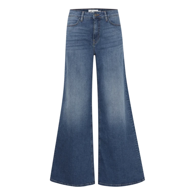 Image of Ichi Womens wide-leg jeans Ichi Twiggy Bleu Female 27x32