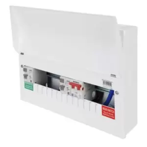 Image of Lewden 100A 10 Way Dual RCCB Metal Pro Consumer Unit - PRO-MX16RRMFLEXIA