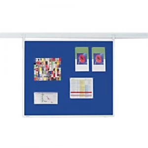 Image of Legamaster Wall Mountable Whiteboard Rail System Legaline 120 x 90cm Blue