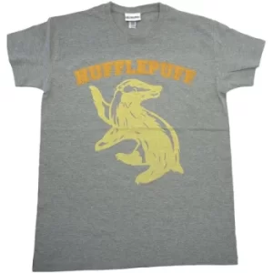 Image of Hufflepuff University Grey Reverse Harry Potter Unisex T-Shirt Small