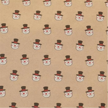 Image of The Unique Paper Company Jolly Xmas Wrap - Snwman Head