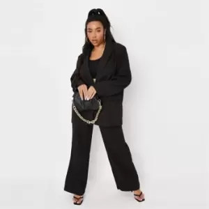 Image of Missguided Plus Tailored Straight Leg - Black