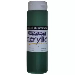 Image of Daler Rowney 123500343 Graduate Acrylic Paint 500ml Hookers Green