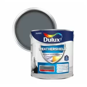 Image of Dulux Weathershield Exterior Gallant Grey High Gloss Paint 2.5L
