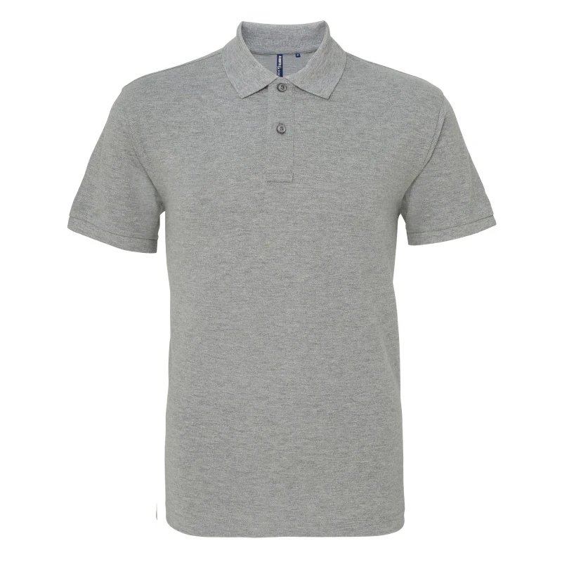 Image of Asquith & Fox Mens Plain Short Sleeve Polo Shirt in Grey Size: Small Grey Male S