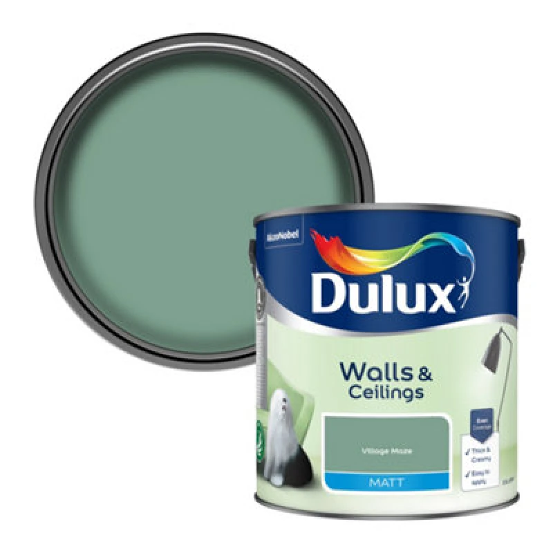 Image of Dulux Matt Village Maze 2.5L Green WKMAX Unisex
