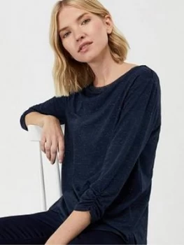 Image of Monsoon Grace Glitter Long Sleeve Top - Navy
