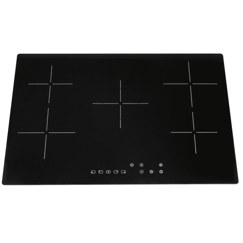 Image of SIA 75cm Black 5 Zone Frameless Touch Control Electric Ceramic Hob - CERH75BL Black