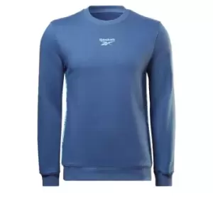 Image of Reebok Identity Tape Crew Sweatshirt Mens - Blue