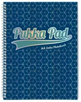 Image of Pukka GLEE Jotta Notepad 200Pg 80gsm Wirebound A4 pls Dark Blue Ref